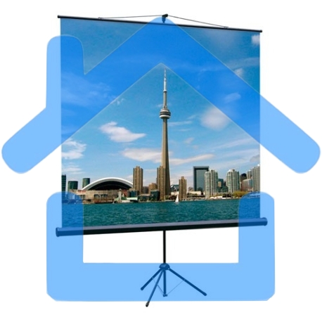 Экран на треноге Lumien 150x150см Eco View LEV-100101 1:1 напольный рулонный