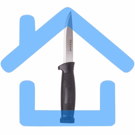 Нож строительный нержавеющая сталь лезвие 100 мм Rexant-2