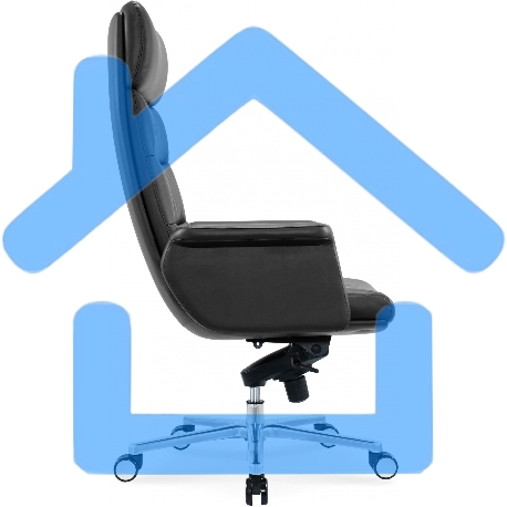 Кресло руководителя Cactus CS-LBK-AMSTERDAM кожа, крестов. алюминий-6