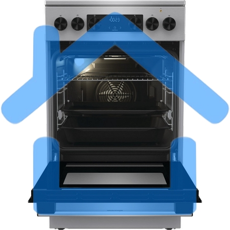 Плита электрическая Gorenje GECS5C70XA серебристый, конфорок 4 электрических, духовка 70 л, 50 см x 85 см x 59.4 см-14