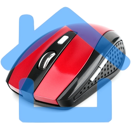 Мышь беспроводная Gembird MUSW-330-3 красный, 2400 dpi, радиоканал, USB, кнопки - 6-7