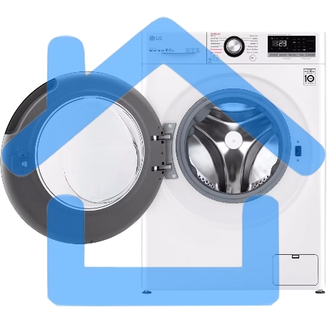 Стиральная машина LG TW4V3RS6W белый, загрузка фронтальная 10,5 кг, 1400 об/мин., класс: А-6