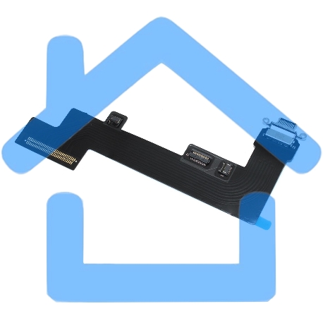 Шлейф c разъемом зарядки для Apple iPad Air 4, iPad Air 5 4G черный