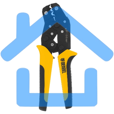 Клещи для обжима неизолированных наконечников НК и НВ, разъемов РП, 1,5 - 6 мм2 Denzel-6