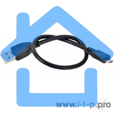 Кабель USB 2.0 Pro Gembird/Cablexpert AM/microBM 5P, 0.3м, экран, черный, пакет CCP-mUSB2-AMBM-0.3M-3