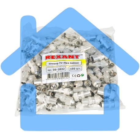 РАЗЪЕМ гнездо TV без пайки Металл 