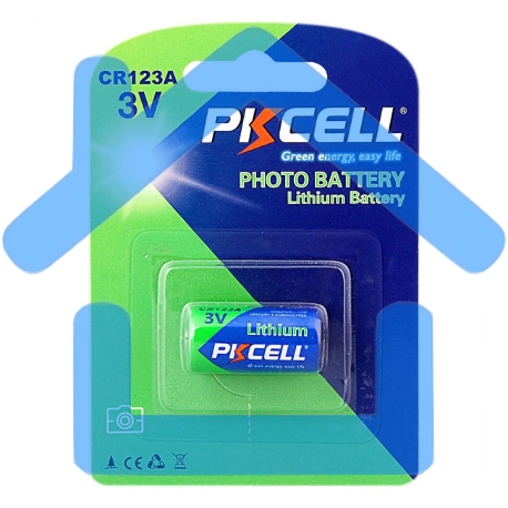 Литиевый элемент питания PKCELL CR123A-1B тип - CR123A 1 шт в блистере