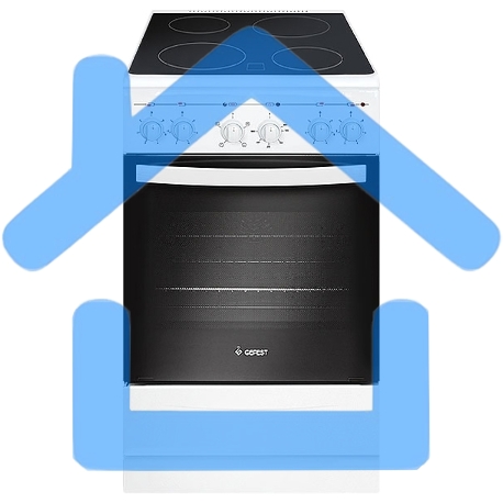 Плита электрическая Gefest 5160-01 0033 белый, конфорок 4 электрических, духовка 55 л, 50 см x 85 см x 58.5 см-2
