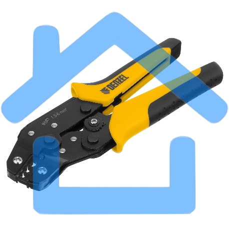 Клещи для обжима неизолированных наконечников НК и НВ, разъемов РП, 1,5 - 6 мм2 Denzel-4