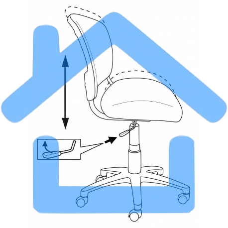 Кресло компьютерное Бюрократ CH-296/DG/15-48 темно-серый, сиденье серый 15-48, спинка сетка-4