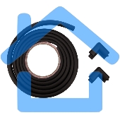 Набор: тонкая мягкая универсальная лента для крепления на острые края (NBR,14*4*2000 мм) + 4 мягкие насадки-протектора 