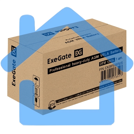 Аккумуляторная батарея ExeGate DTM 1265L (12V 65Ah, болт М6)