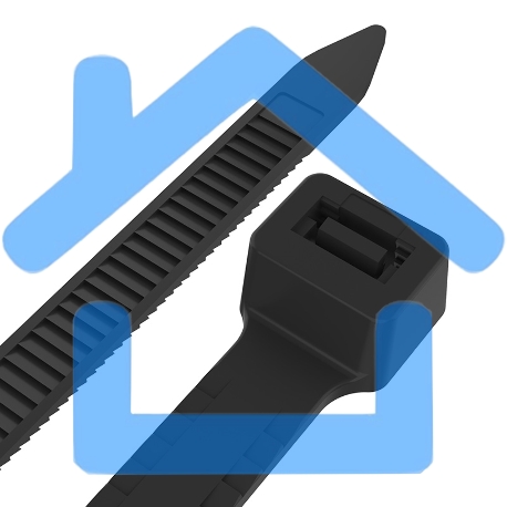 Хомут-стяжкa нейлоновая с тройным замком Rexant 300x3,6 мм, черная, упаковка 100 шт.