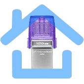 Флешка USB Kingston 128Gb DataTraveler microDuo 3C DTDUO3CG3/128Gb USB 3.0 фиолетовый