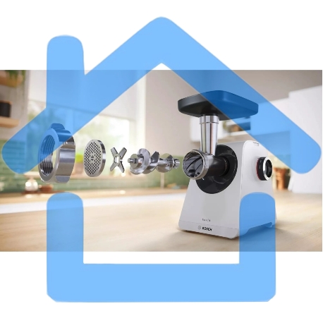 Мясорубка Bosch MFWS420W, 1900W, белый-11