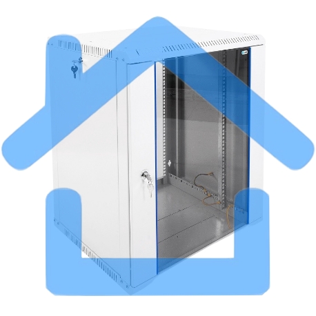 Шкаф телеком. настенный разборный 15U (600х520) дверь стекло (ШРН-Э-15.500) (1 коробка)-12