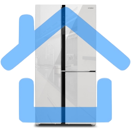 Холодильник Hyundai CS6073FV белое трехкамерный Side by Side 329/223л морозилка сбоку No Frost, Side by Side-5