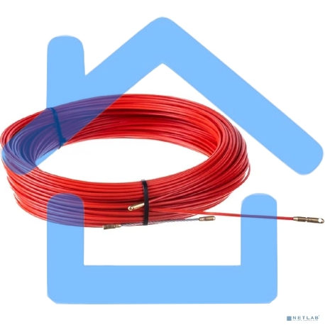 Протяжка кабельная (мини УЗК в бухте), стеклопруток, d=3,5 мм 100 м красная 47-1100 SDS-1