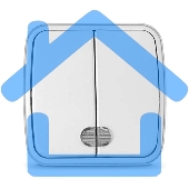 Выключатель 2-кл. ОП Электра 10А IP20 с подсветкой бел. Союз 0030