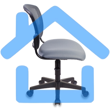 Кресло компьютерное Бюрократ CH-296/DG/15-48 темно-серый, сиденье серый 15-48, спинка сетка-6