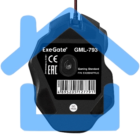 Мышь проводная ExeGate Gaming Standard Laser GML-793 черный, 3200 dpi, USB, кнопки - 7-8