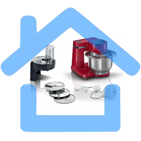 Кухонный комбайн Bosch MUMS2ER01 700Вт красный-10