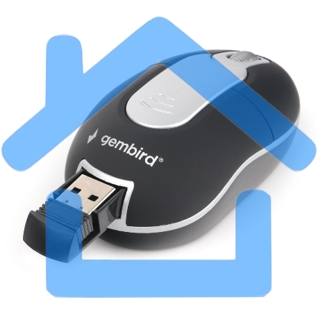 Мышь беспроводная Gembird MUSW-600 черный, 1200 dpi, радиоканал, USB, кнопки - 3-5