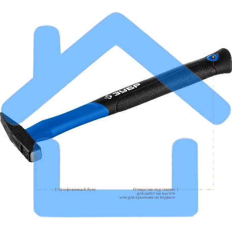 Молоток слесарный ЗУБР Фибергласс 20020-01_z01 100 г с фиберглассовой рукояткой-3