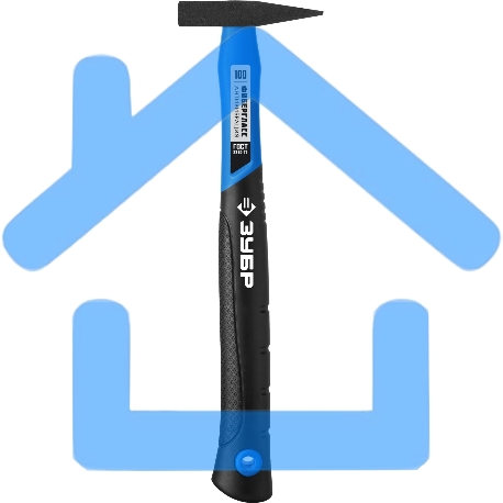 Молоток слесарный ЗУБР Фибергласс 20020-01_z01 100 г с фиберглассовой рукояткой