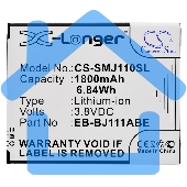 Аккумулятор CameronSinoCS-SMJ110SL EB-BJ111ABE для Samsung Galaxy J1 Ace, J1 Ace Neo 3.8V / 1800mAh / 6.84Wh