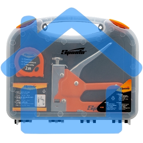 Набор: степлер мебельный регулируемый, скобы 500 шт, рулетка 2м., тип скобы 53, 4-14 мм Sparta-8