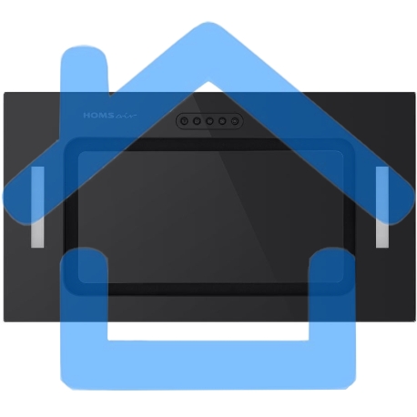 Вытяжка встраиваемая HOMSair Crocus Push 52 черный, 51.8 см, 850 куб. м/ч, 53 дБ-10