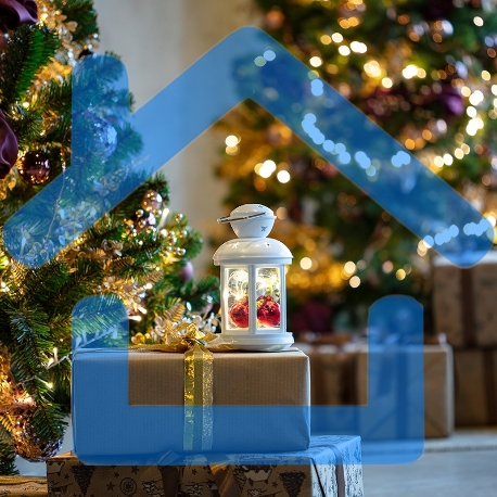 Декоративный фонарь с шариками 12х12х20,6 см, белый корпус, теплый белый цвет свечения NEON-NIGHT-1