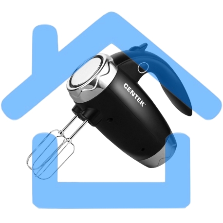 Миксер Centek CT-1115 черный/хром 350Вт-3