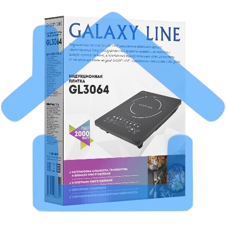 Электрическая плитка Galaxy Line GL3064, черная