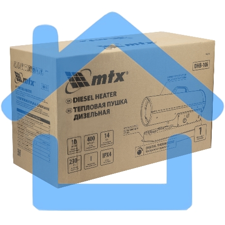 Дизельная тепловая пушка MTX DHB-10i, 10 кВт, 400 м3/ч, прямой нагрев, термостат-8