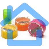 Точилка для карандашей ручная Silwerhof 191082 Веселые друзья, 1 отверстие, пластик, ассорти