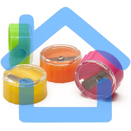 Точилка для карандашей ручная Silwerhof 191082 Веселые друзья, 1 отверстие, пластик, ассорти