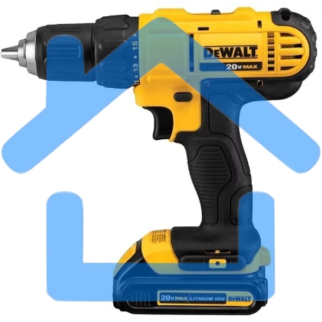 Дрель-шуруповерт DeWalt DCD771D2-KS, Аккумуляторная, 18В, 2 АКБ, Кейс