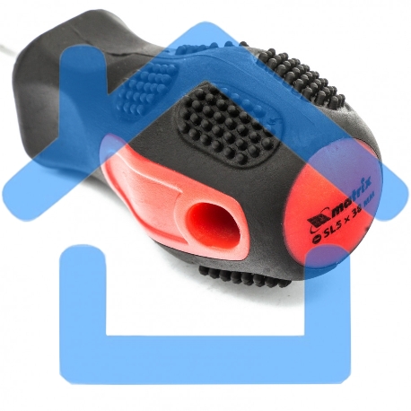 Отвертка Matrix Anti-Slip, SL5,0 х 38 мм, CrV, двухкомп. рукоятка-2