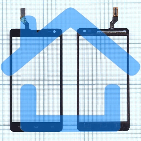 Сенсорное стекло (тачскрин) для LG Optimus L9 II D605, черное-2