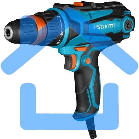 Дрель-шуруповерт Sturm ID2145PT, Сетевой, 450 Вт