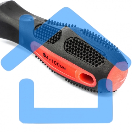 Отвертка Matrix Anti-Slip, SL4,0 х 100 мм, CrV, двухкомп. рукоятка-2