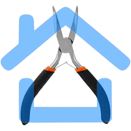 Длинногубцы Mini, 130 мм, никелированные, изогнутые, авторазжим Sparta-6