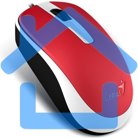 Мышь проводная Genius DX-120 красный, 1000 dpi, USB, кнопки - 3-7