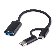 Кабель-переходник USB2.0 OTG Cablexpert A-OTG-CMAF2-2in1, Type-C(M)+MicroUSB(M)/AF, алюминий+нейлон.оплетка, 0.15м, пакет