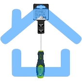 Отвертка, SL4,0 х 100 мм, CrV, 2-х компонентная рукоятка Сибртех