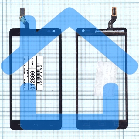 Сенсорное стекло (тачскрин) для LG Optimus L9 II D605, черное-3