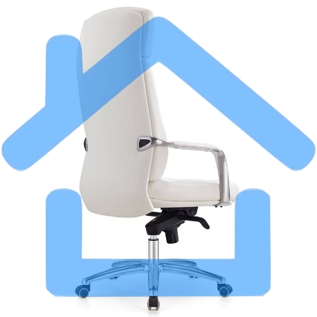 Кресло руководителя Бюрократ _DAO/WHITE белый, кожа, крестовина алюминий-8