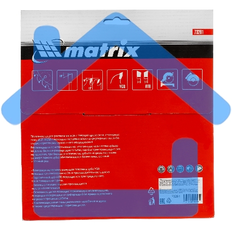 Пильный диск по дереву Matrix, ф200 х 32 мм, 24 зуба + кольцо 32/30